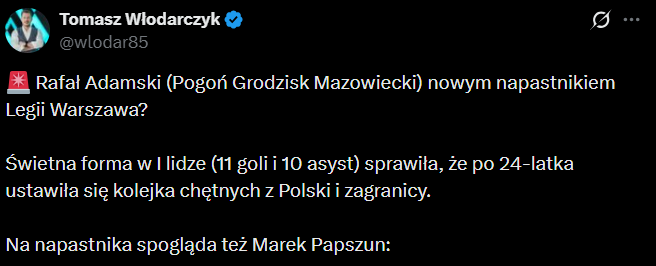 HIT! Legia chce... NAPASTNIKA Z 1. LIGI!